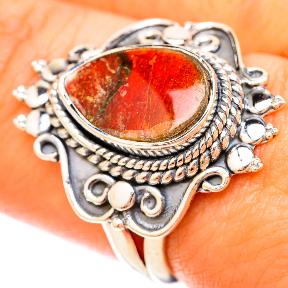 Ammolite Rings handcrafted by Ana Silver Co - RING120226
