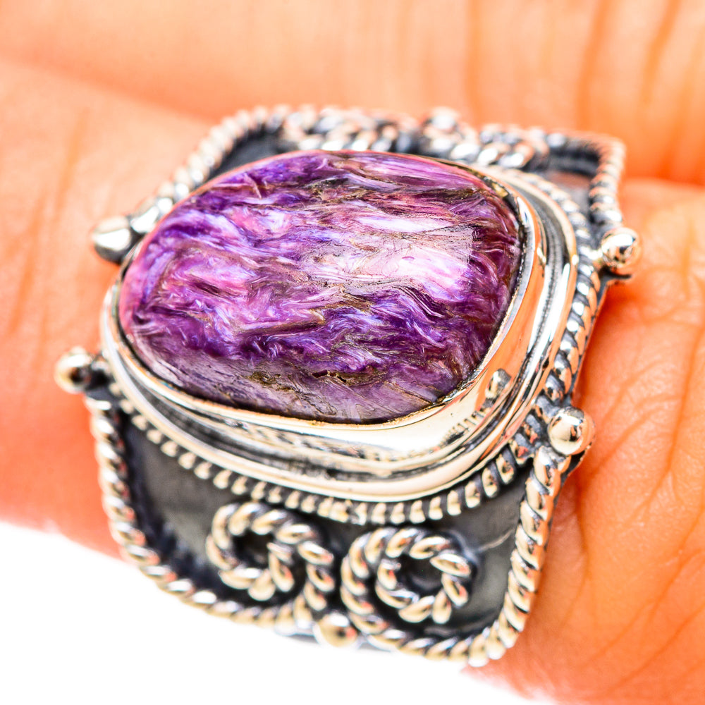 Charoite Rings handcrafted by Ana Silver Co - RING120228