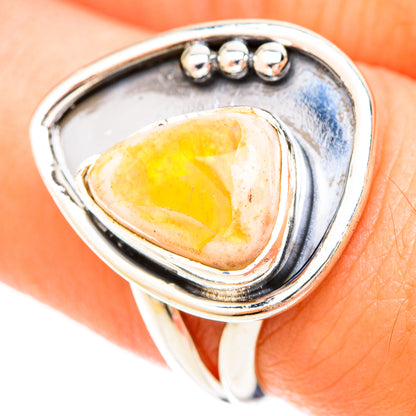 Mexican Fire Opal Rings handcrafted by Ana Silver Co - RING120237