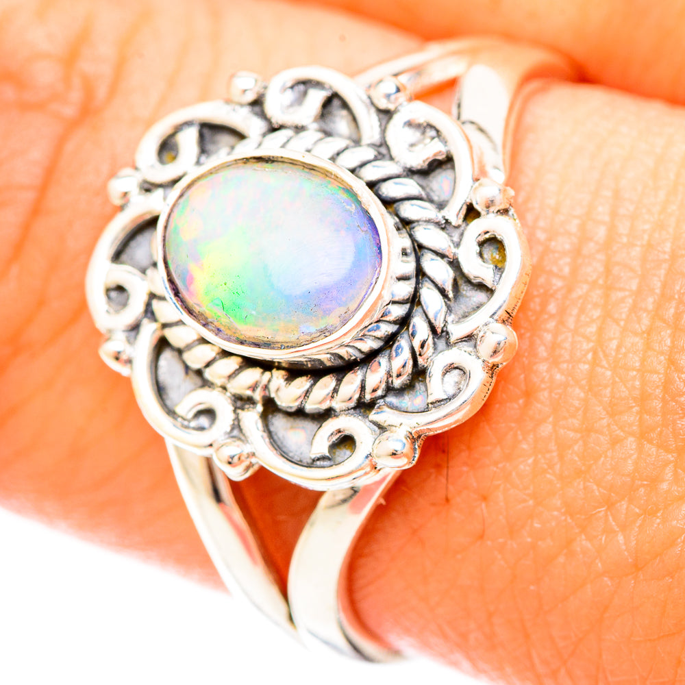 Ethiopian Opal Rings handcrafted by Ana Silver Co - RING120238