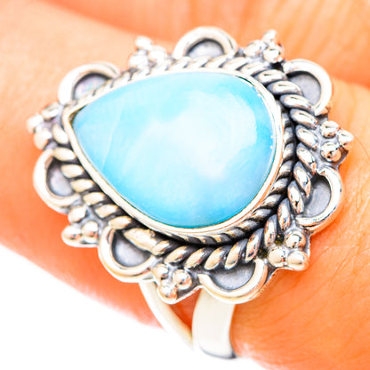 Larimar Rings handcrafted by Ana Silver Co - RING120240