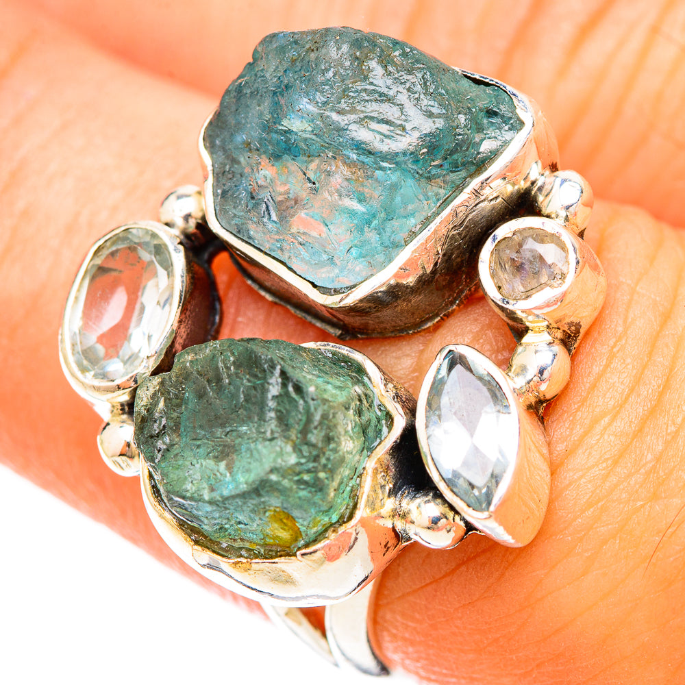 Aquamarine Rings handcrafted by Ana Silver Co - RING120241