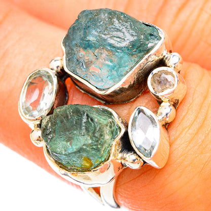 Aquamarine Rings handcrafted by Ana Silver Co - RING120241