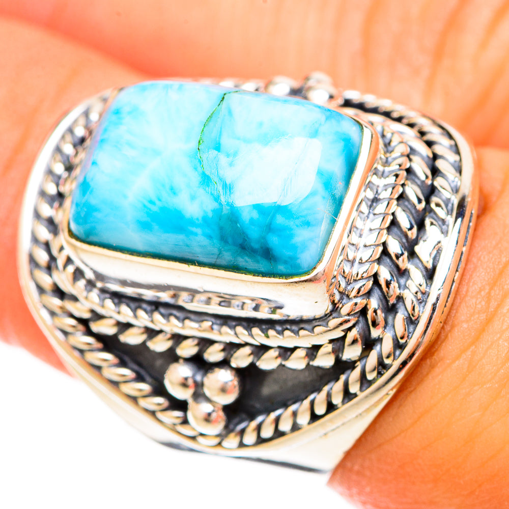 Larimar Rings handcrafted by Ana Silver Co - RING120242