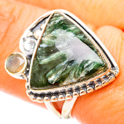 Seraphinite Rings handcrafted by Ana Silver Co - RING120247