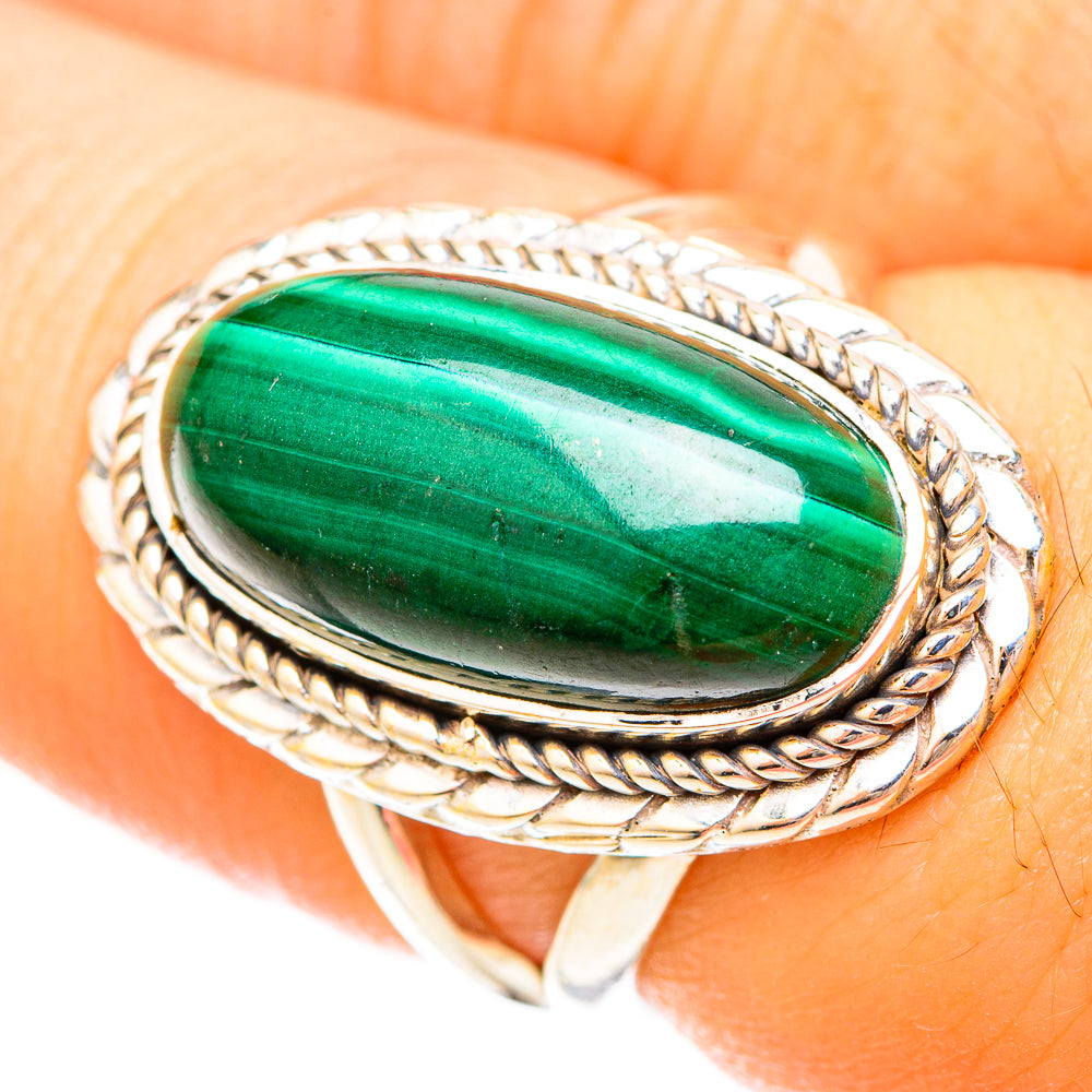 Malachite Rings handcrafted by Ana Silver Co - RING120248