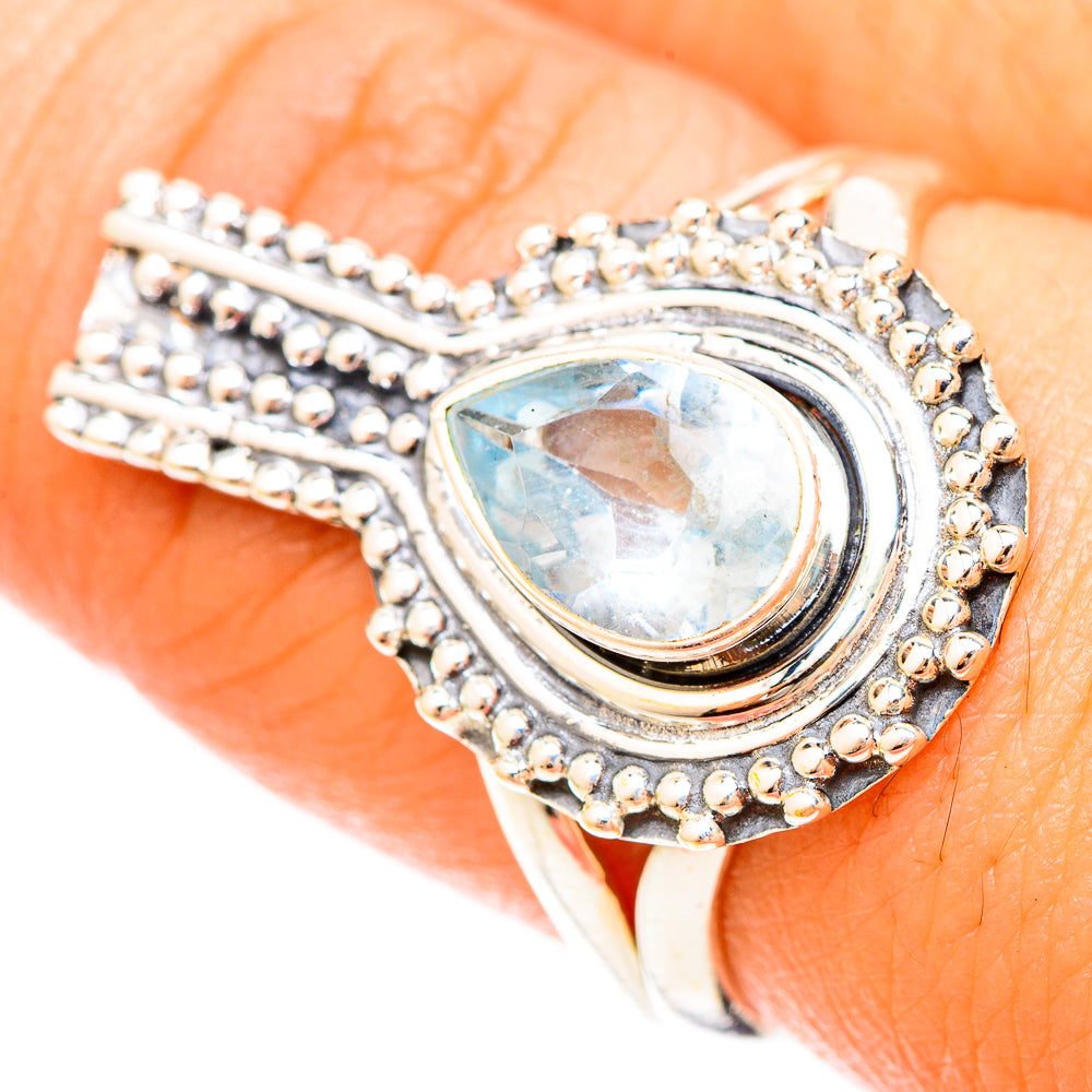 Blue Topaz Rings handcrafted by Ana Silver Co - RING120274