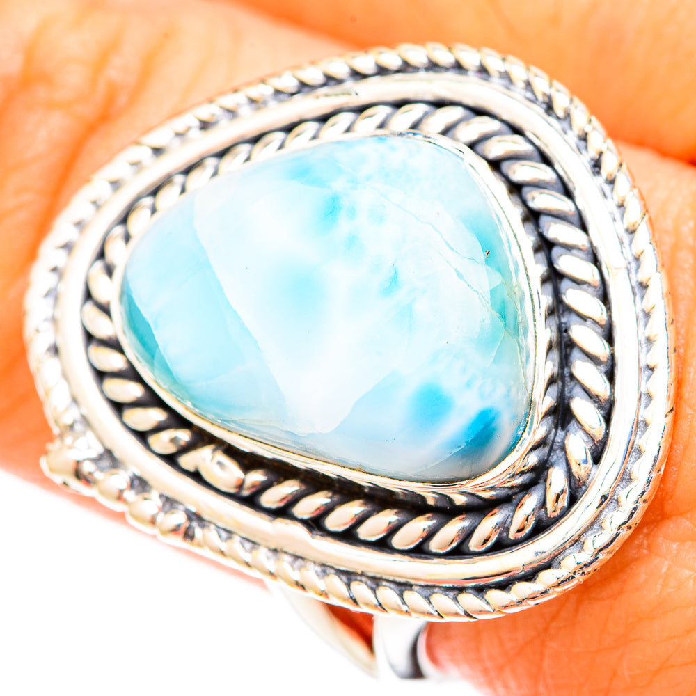 Larimar Rings handcrafted by Ana Silver Co - RING120278