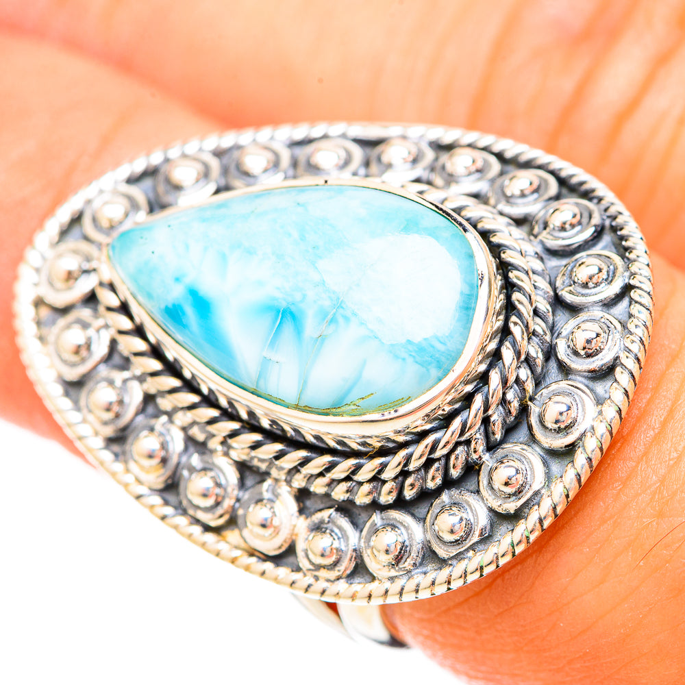 Larimar Rings handcrafted by Ana Silver Co - RING120282