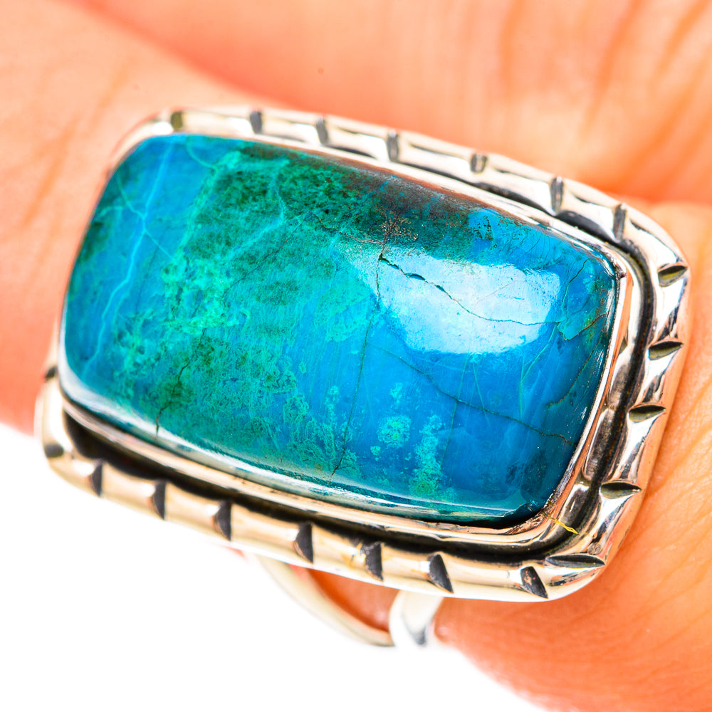 Chrysocolla Rings handcrafted by Ana Silver Co - RING120283