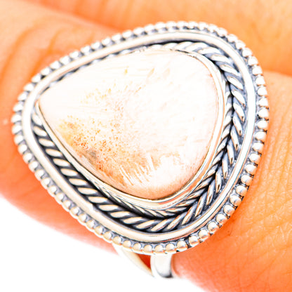 Scolecite Rings handcrafted by Ana Silver Co - RING120295