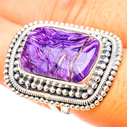 Charoite Rings handcrafted by Ana Silver Co - RING120303