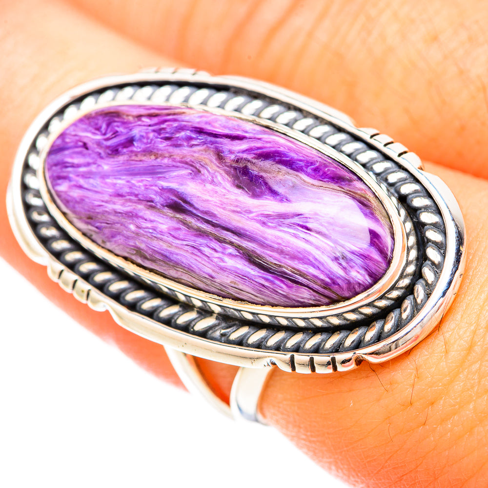 Charoite Rings handcrafted by Ana Silver Co - RING120304