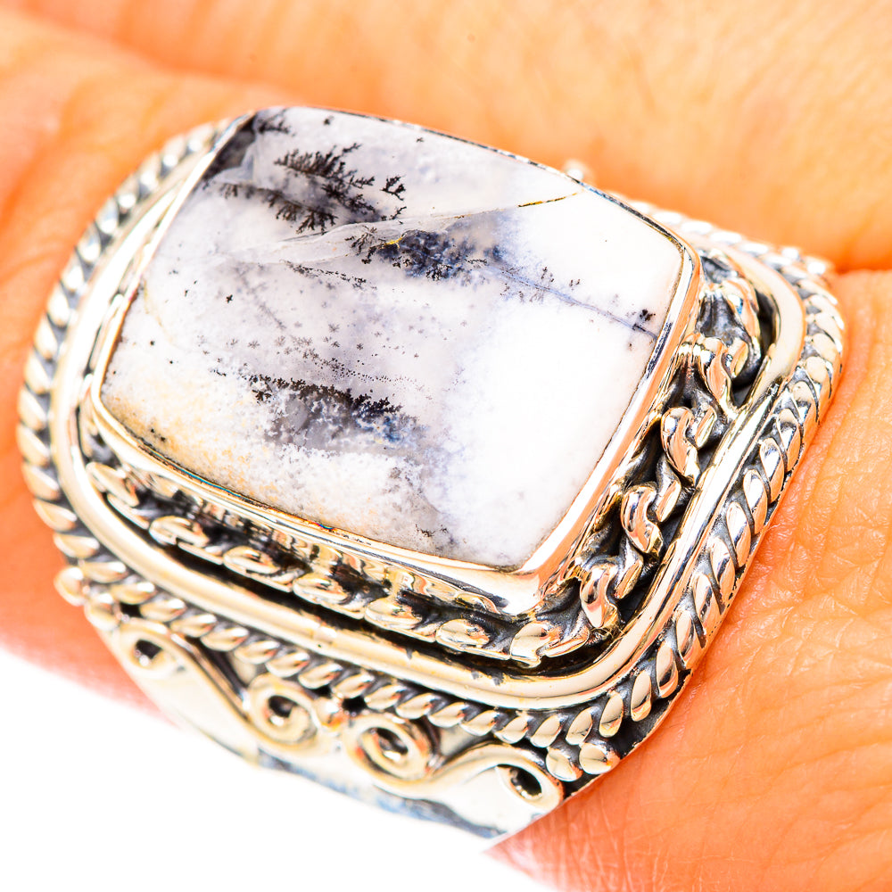 Dendritic Opal Rings handcrafted by Ana Silver Co - RING120311