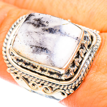 Dendritic Opal Rings handcrafted by Ana Silver Co - RING120311