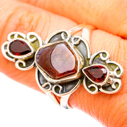 Mexican Fire Agate Rings handcrafted by Ana Silver Co - RING120319