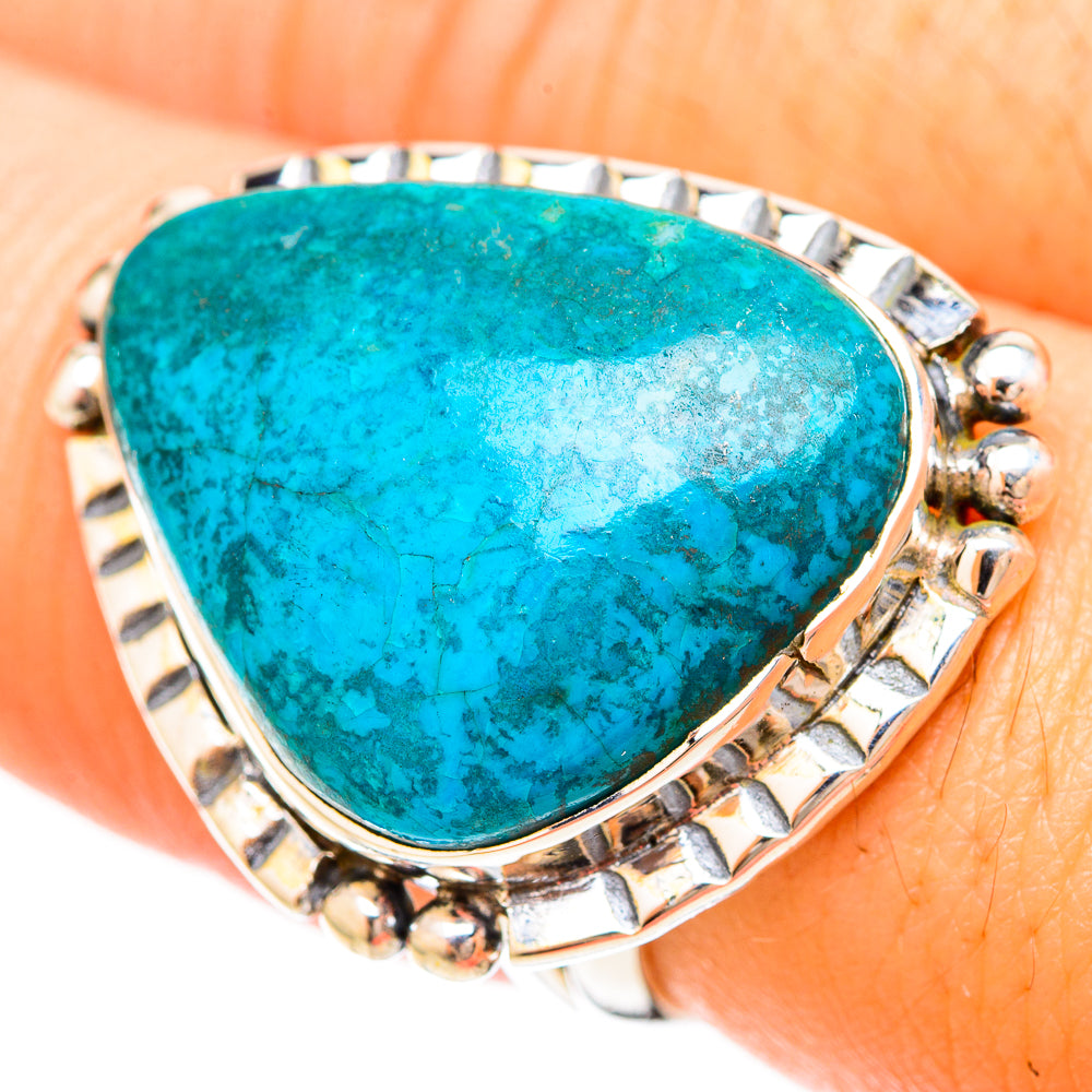 Chrysocolla Rings handcrafted by Ana Silver Co - RING120325