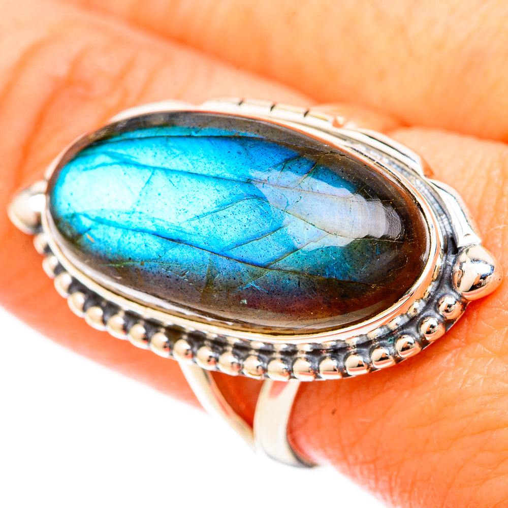 Labradorite Rings handcrafted by Ana Silver Co - RING120327