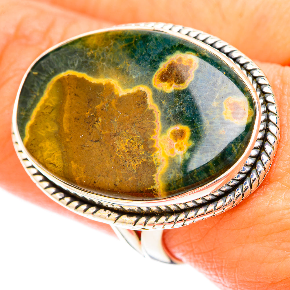 Ocean Jasper Rings handcrafted by Ana Silver Co - RING120342