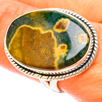Ocean Jasper Rings handcrafted by Ana Silver Co - RING120342