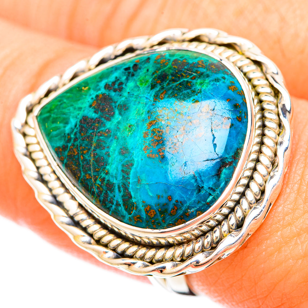 Chrysocolla Rings handcrafted by Ana Silver Co - RING120369