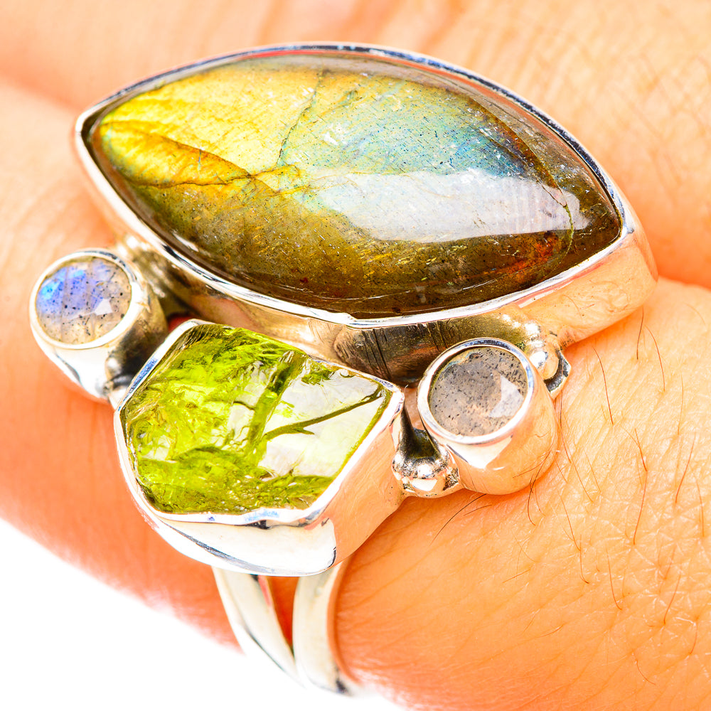 Labradorite Rings handcrafted by Ana Silver Co - RING120370