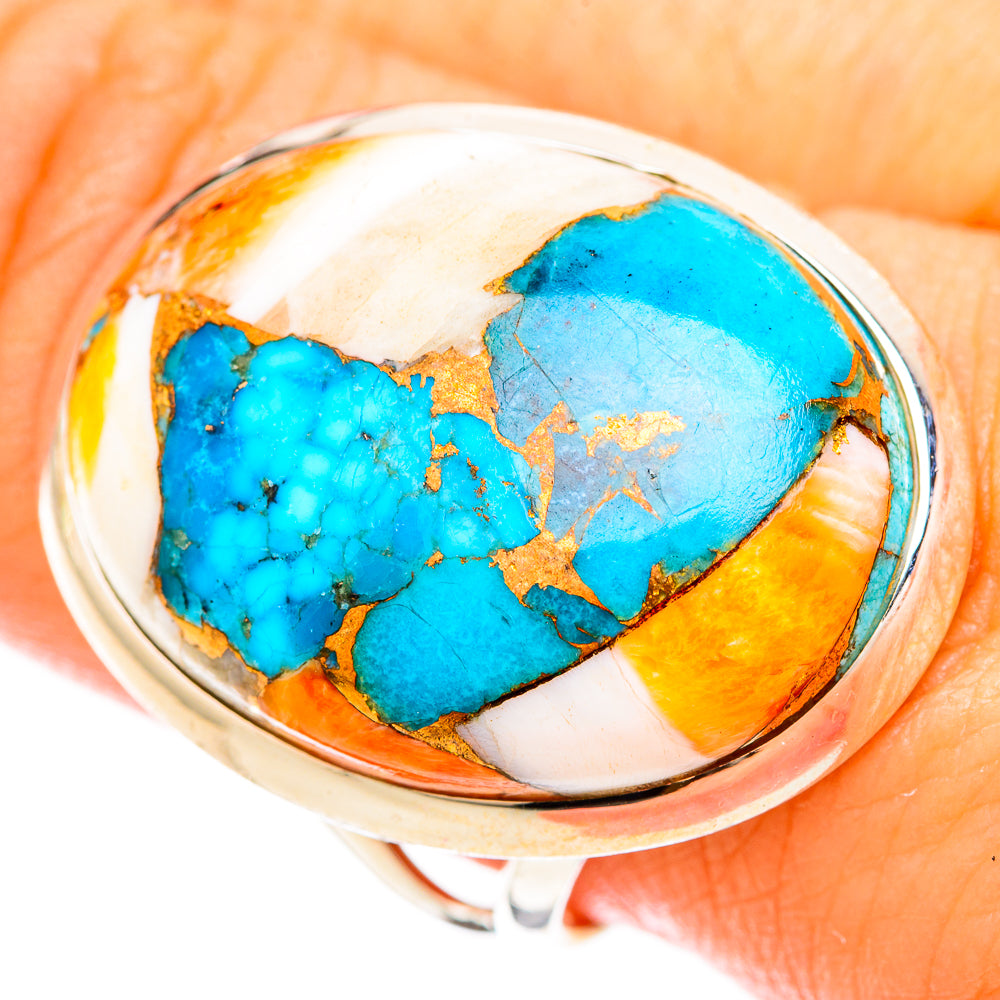 Spiny Oyster Turquoise Rings handcrafted by Ana Silver Co - RING120373