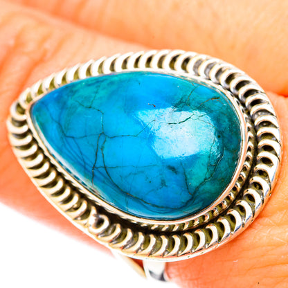 Chrysocolla Rings handcrafted by Ana Silver Co - RING120376