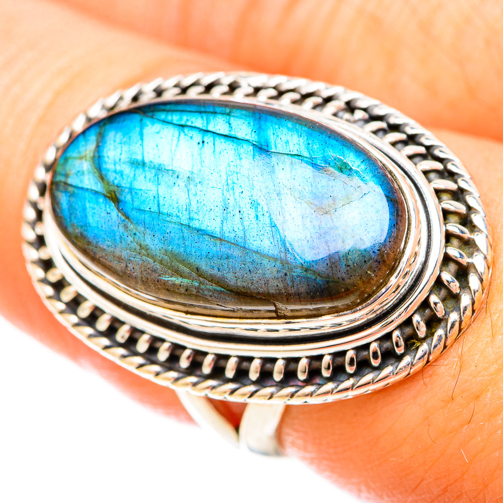 Labradorite Rings handcrafted by Ana Silver Co - RING120377