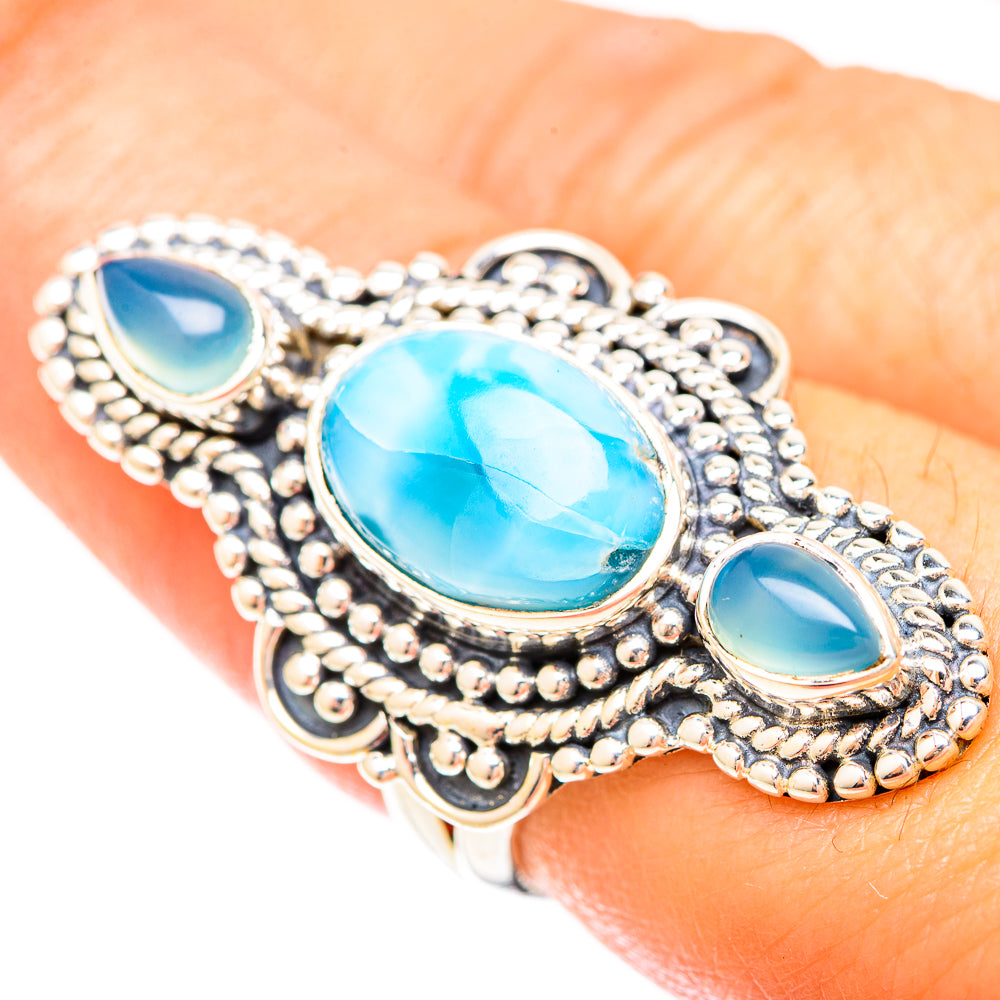 Larimar Rings handcrafted by Ana Silver Co - RING120379