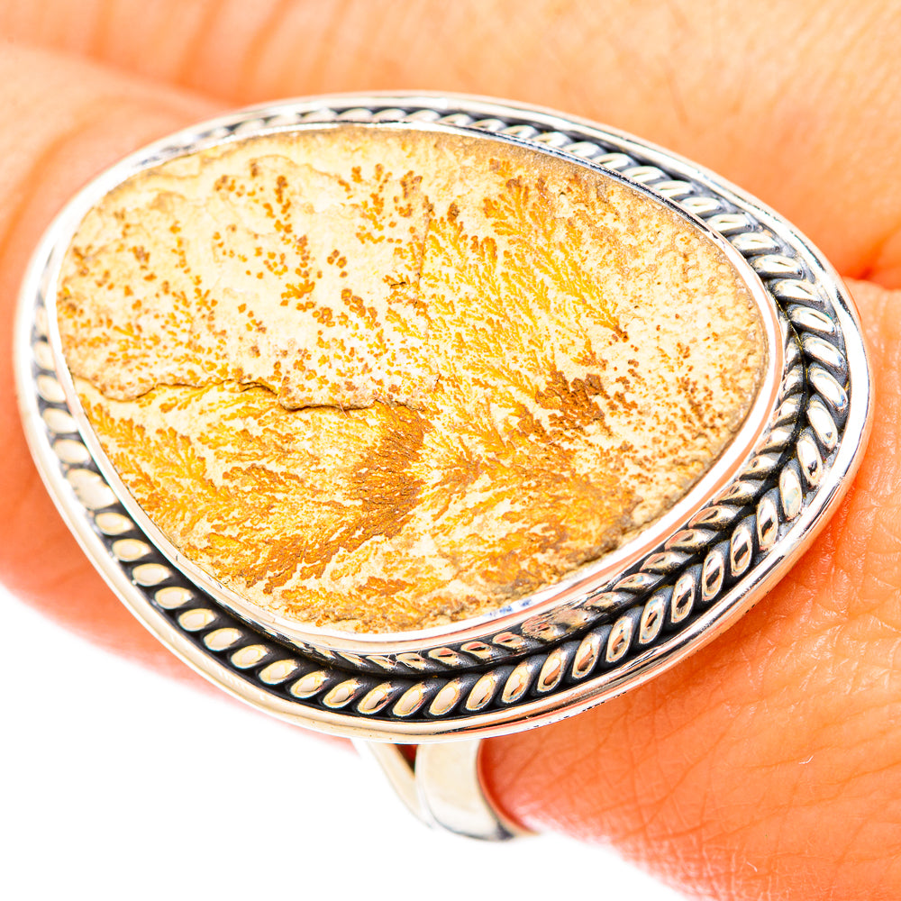 Germany Psilomelane Dendrite Rings handcrafted by Ana Silver Co - RING120392