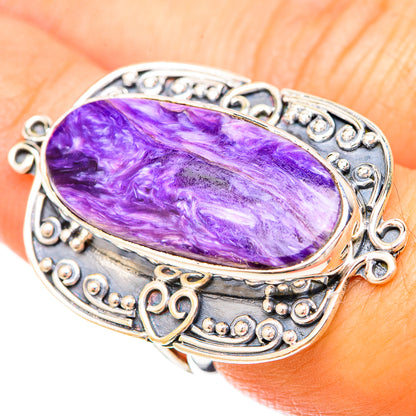 Charoite Rings handcrafted by Ana Silver Co - RING120398