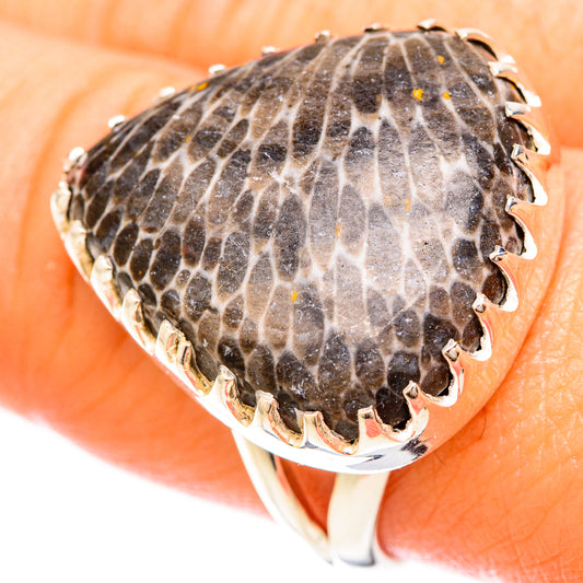 Stingray Coral Rings handcrafted by Ana Silver Co - RING120402