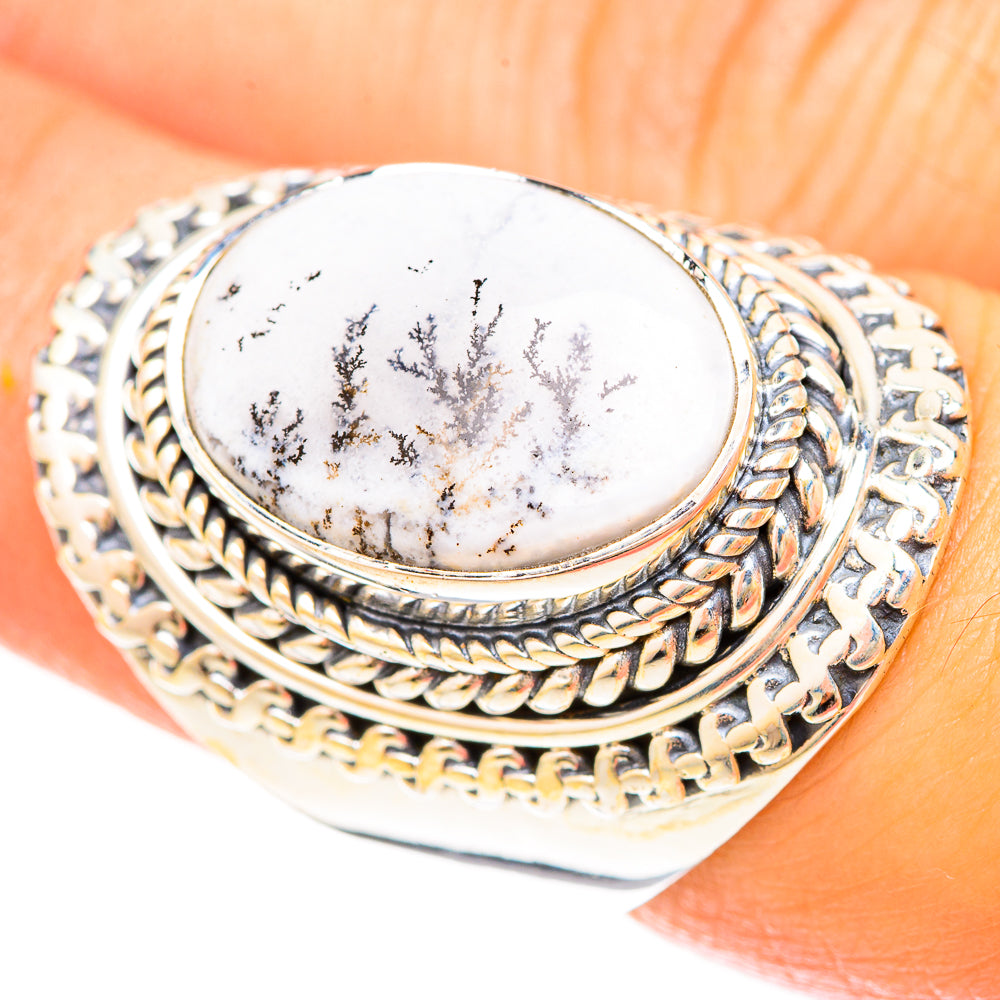 Dendritic Opal Rings handcrafted by Ana Silver Co - RING120407