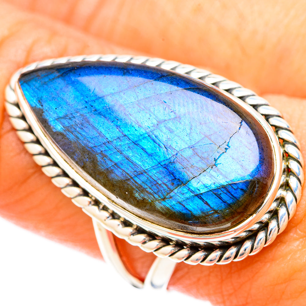 Labradorite Rings handcrafted by Ana Silver Co - RING120418