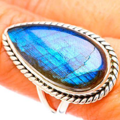 Labradorite Rings handcrafted by Ana Silver Co - RING120418