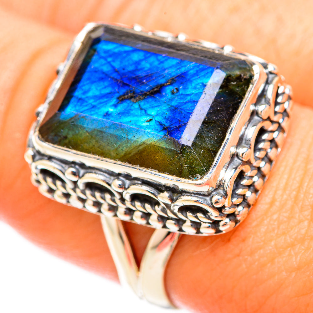 Labradorite Rings handcrafted by Ana Silver Co - RING120421