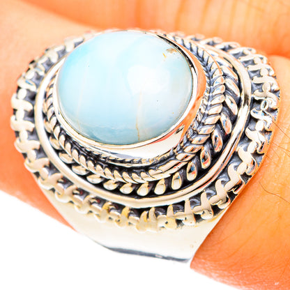 Larimar Rings handcrafted by Ana Silver Co - RING120423