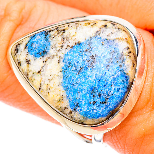 K2 Blue Azurite Rings handcrafted by Ana Silver Co - RING120427