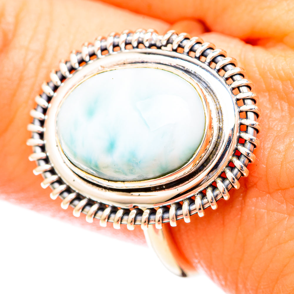 Larimar Rings handcrafted by Ana Silver Co - RING120428