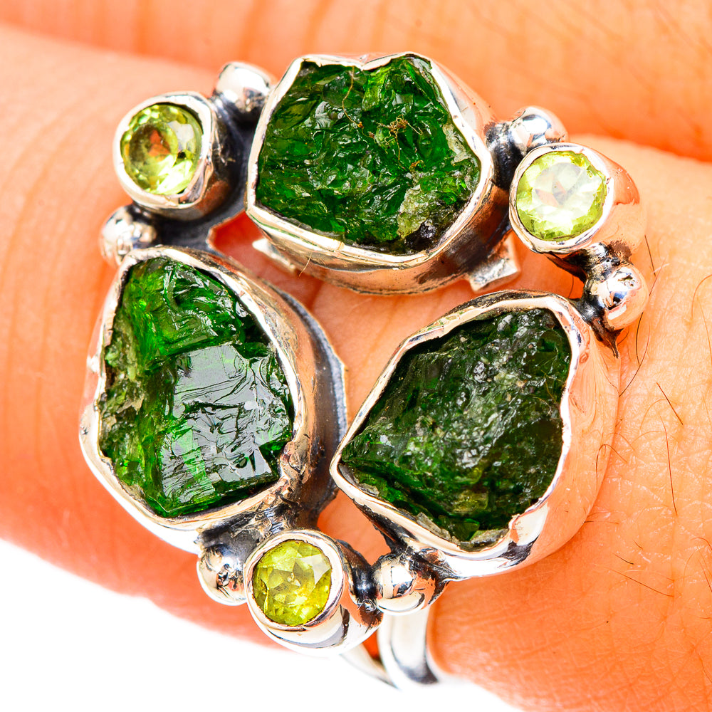 Chrome Diopside Rings handcrafted by Ana Silver Co - RING120430