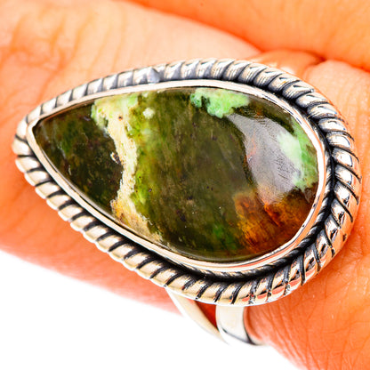 Australian Green Opal Rings handcrafted by Ana Silver Co - RING120435