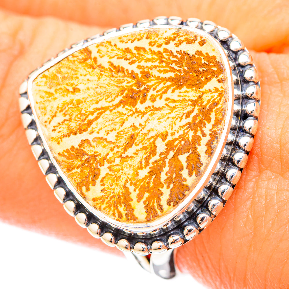 Germany Psilomelane Dendrite Rings handcrafted by Ana Silver Co - RING120436