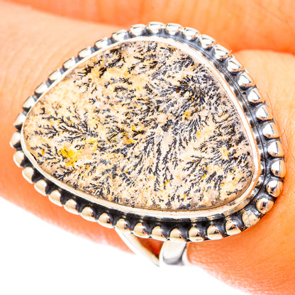 Germany Psilomelane Dendrite Rings handcrafted by Ana Silver Co - RING120437