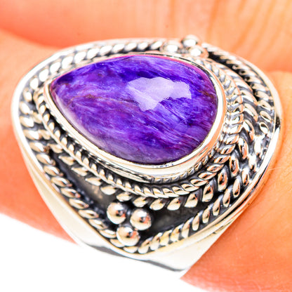 Charoite Rings handcrafted by Ana Silver Co - RING120447