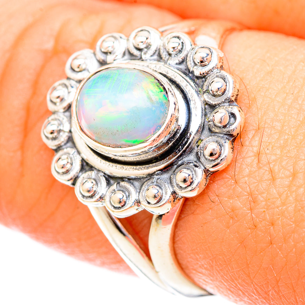 Ethiopian Opal Rings handcrafted by Ana Silver Co - RING120459