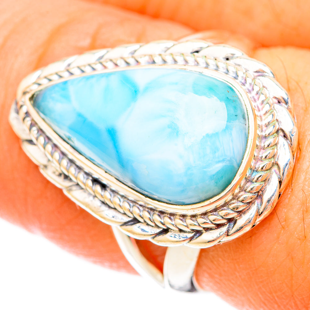Larimar Rings handcrafted by Ana Silver Co - RING120460