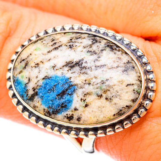 K2 Blue Azurite Rings handcrafted by Ana Silver Co - RING120461
