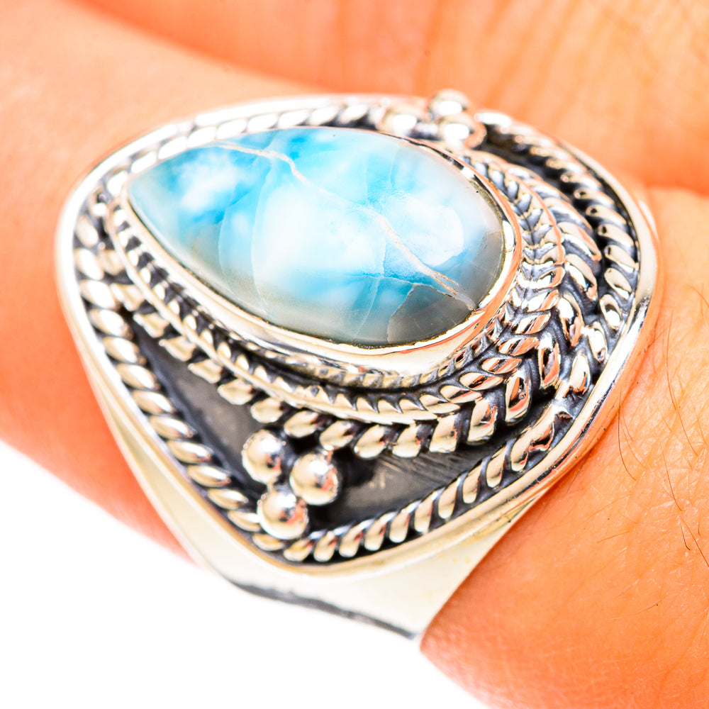 Larimar Rings handcrafted by Ana Silver Co - RING120462