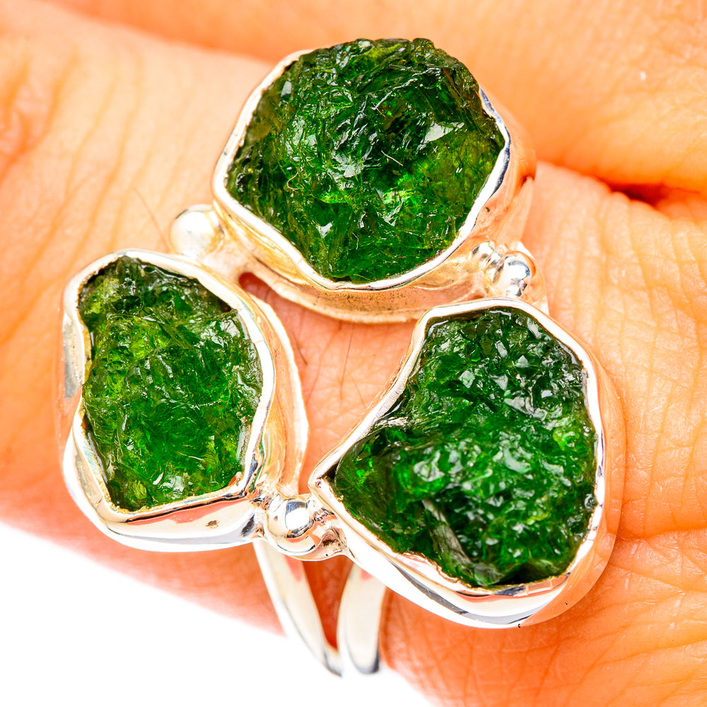 Chrome Diopside Rings handcrafted by Ana Silver Co - RING120467